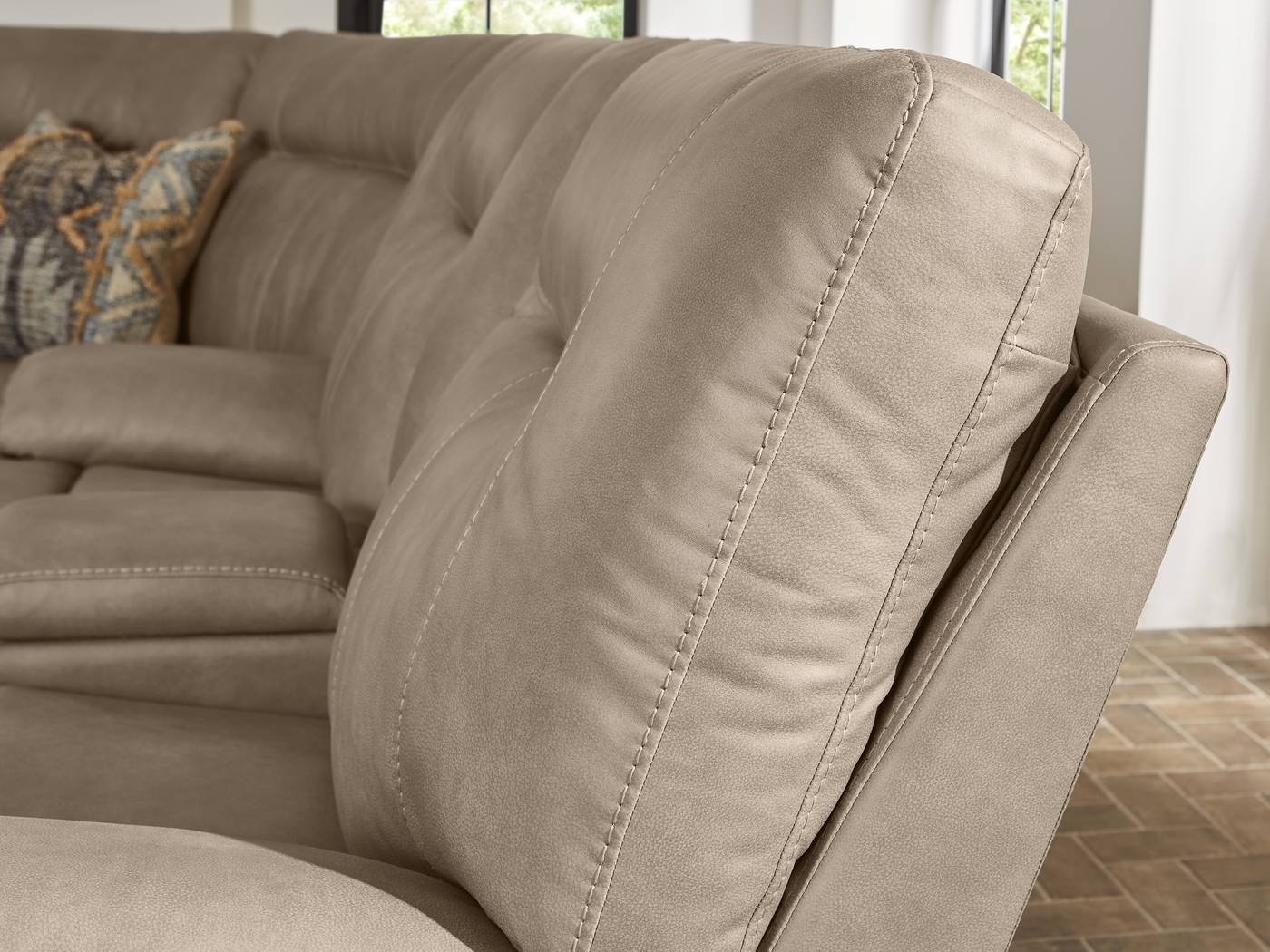 Barton Taupe 8 Pc Dual Power Reclining Living Room - Thumbnail - Image 11