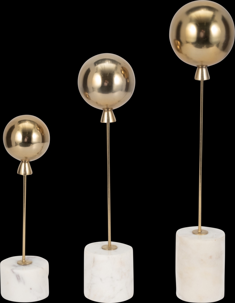 Baruna Gold Balloon Sculpture, Set of 3 - Thumbnail - Image 1