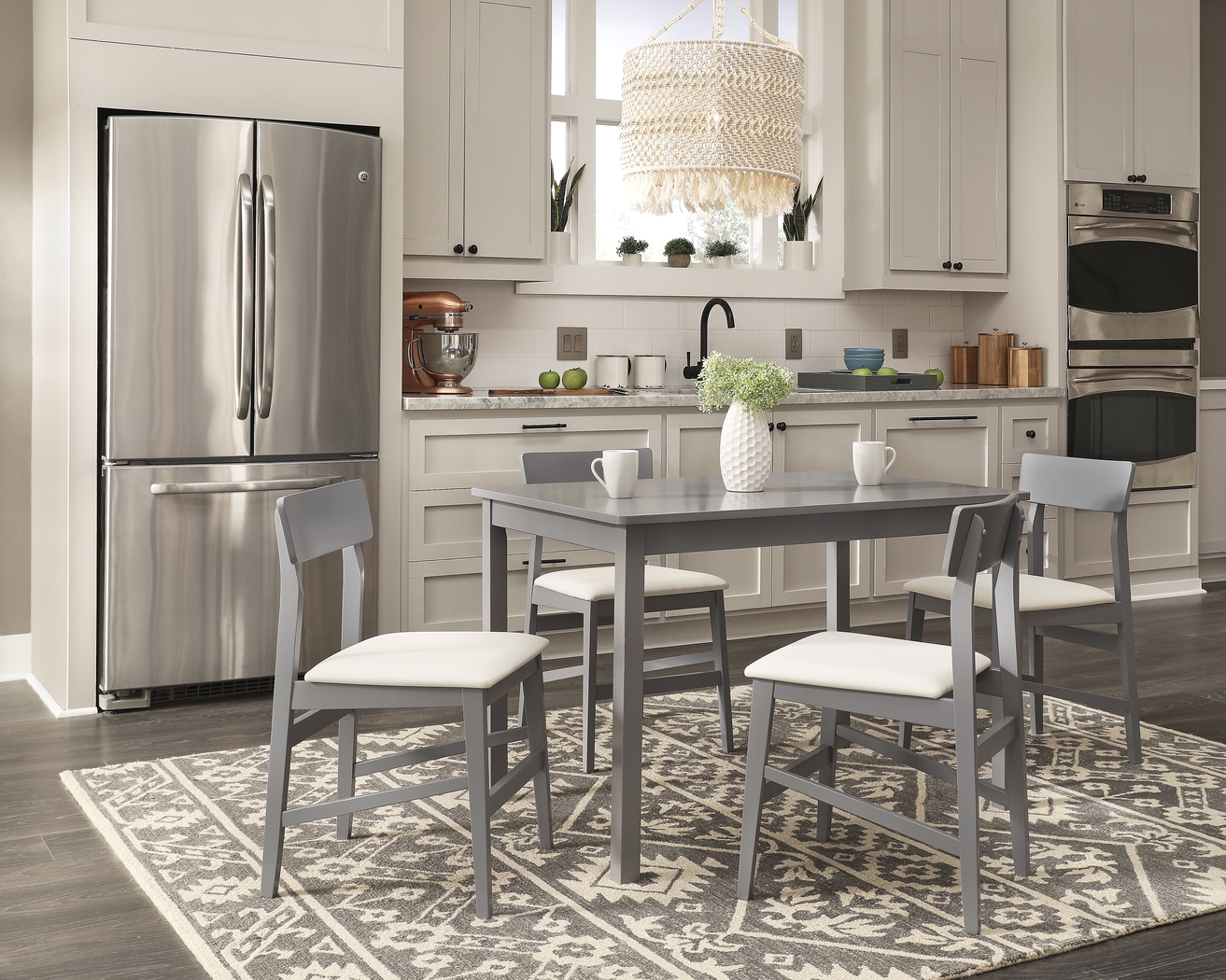 Barunda Gray 5 Pc Dining Set - Thumbnail - Image 2