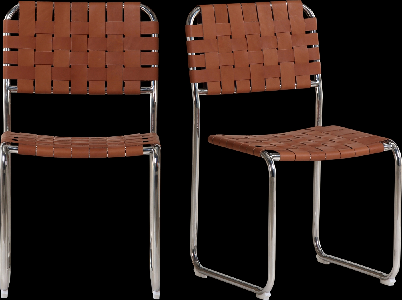 Basana Brown Side Chair, Set of 2 - Thumbnail - Image 1