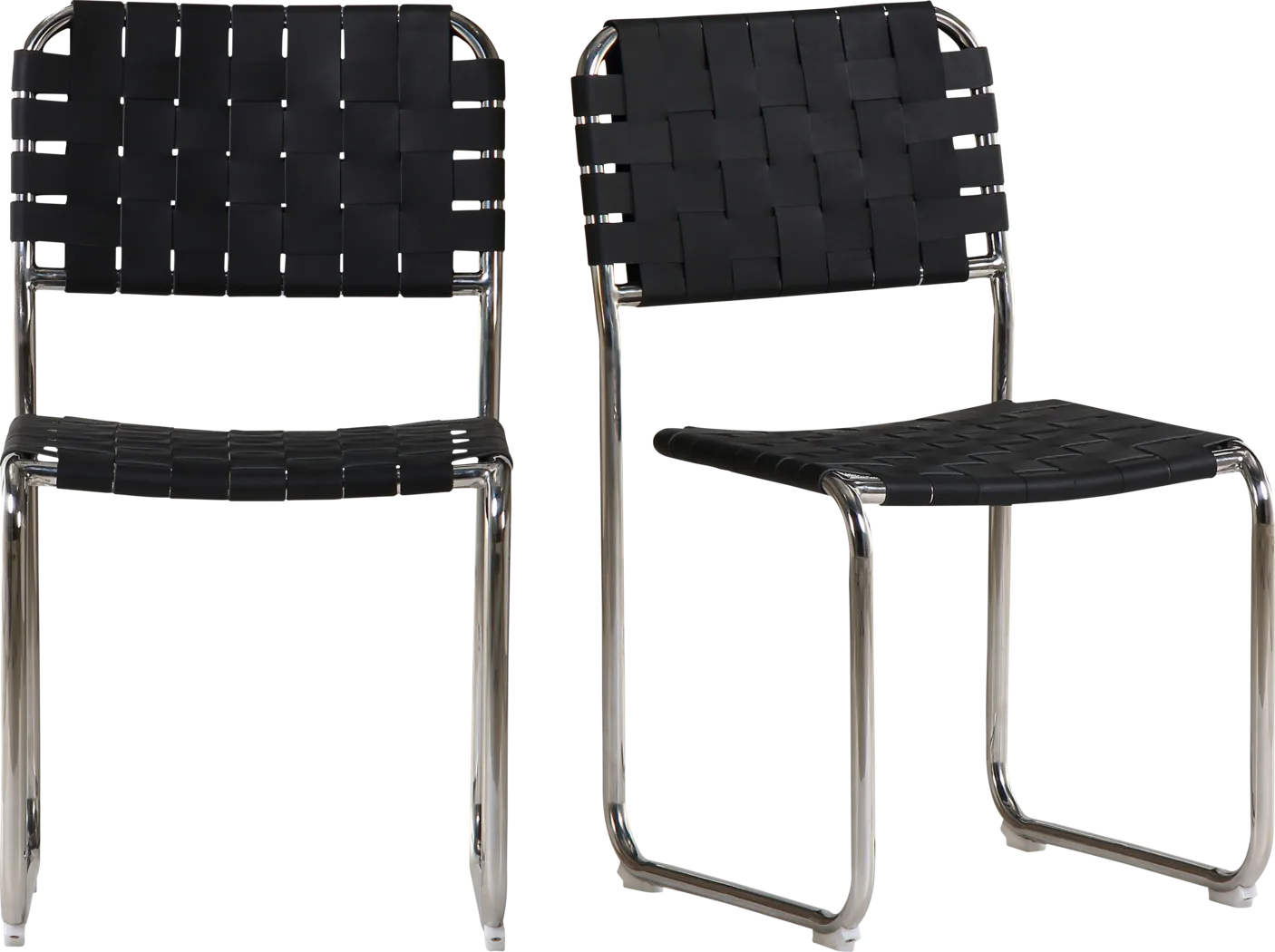 Basana Chrome Side Chair, Set of 2 - Thumbnail - Image 1