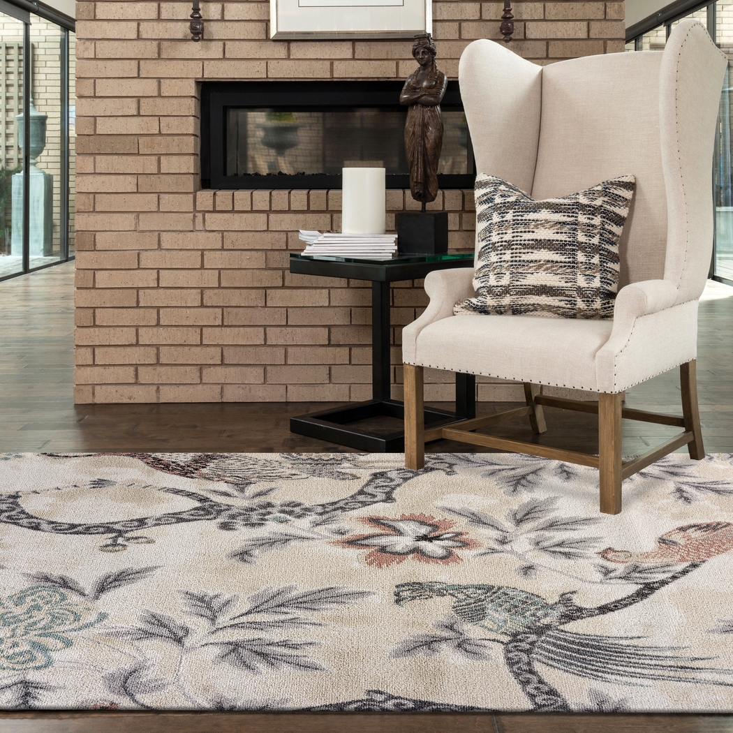 Basara Ivory 5'2 x 7'2 Rug - Thumbnail - Image 2