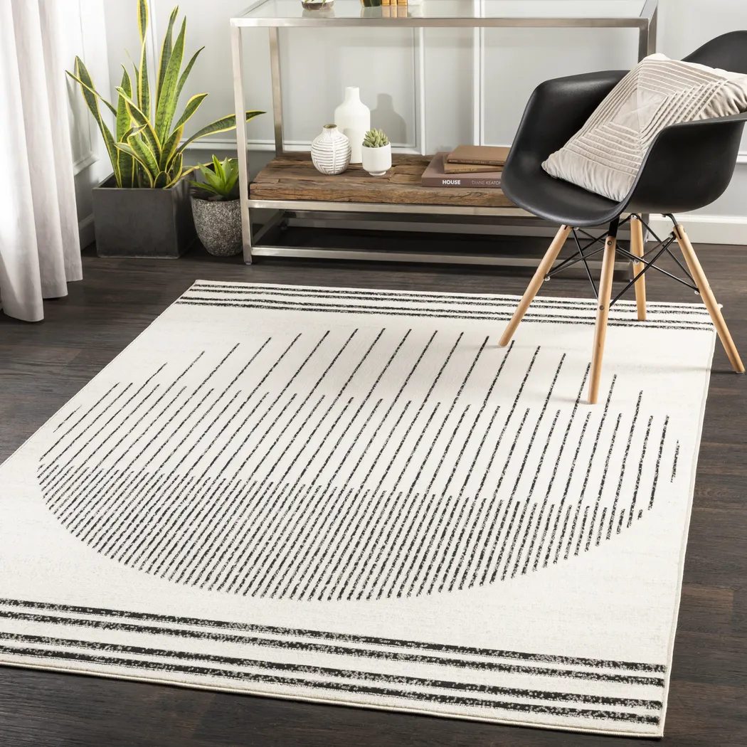 Basel Ivory 5' x 7' Rug - Thumbnail - Image 2