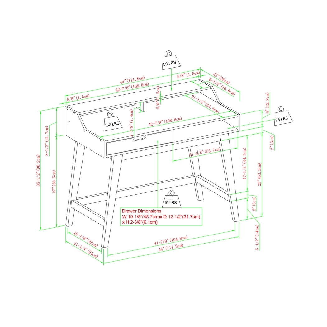 Basford Brown Desk - Thumbnail - Image 8