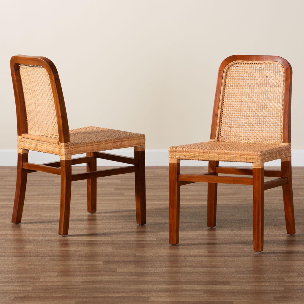 Basian Brown Side Chair, Set of 2 - Thumbnail - Image 3