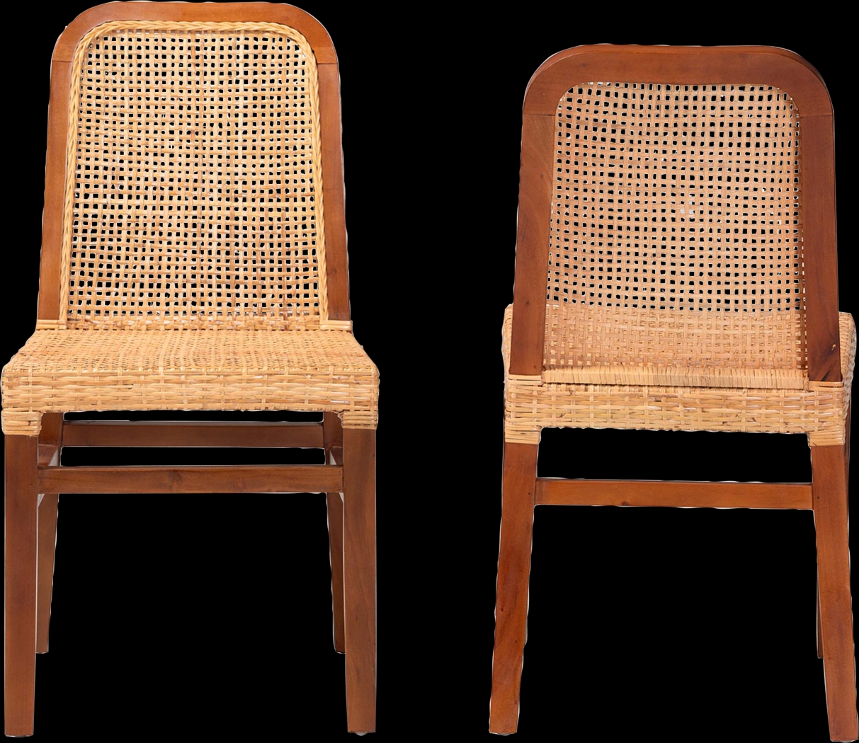 Basian Brown Side Chair, Set of 2 - Thumbnail - Image 4