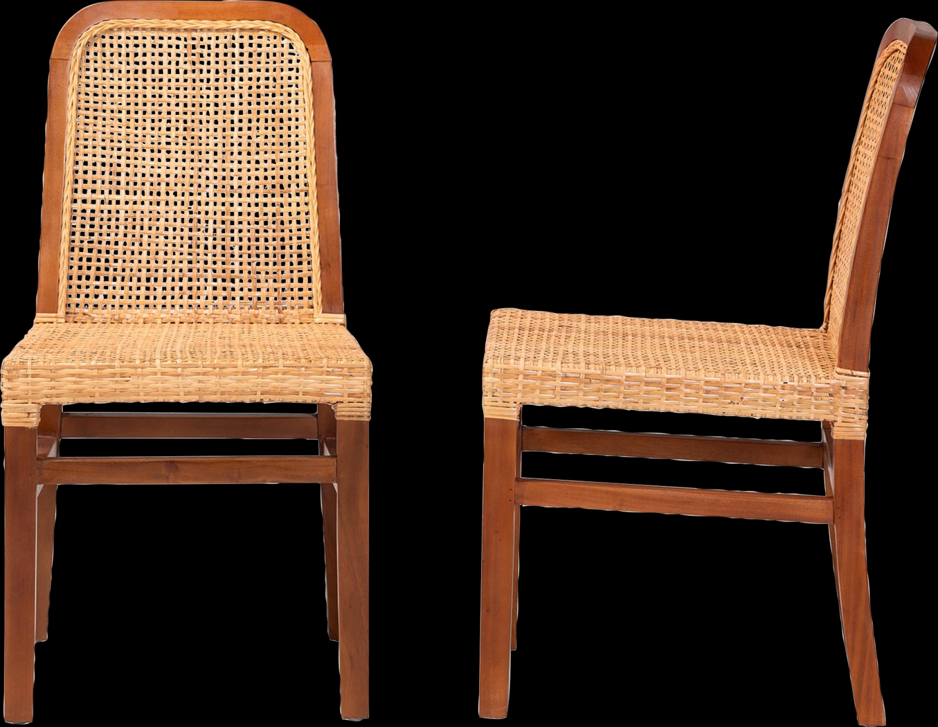 Basian Brown Side Chair, Set of 2 - Thumbnail - Image 5