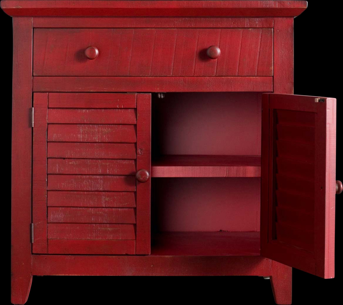 Basilwood Red Accent Cabinet - Thumbnail - Image 2