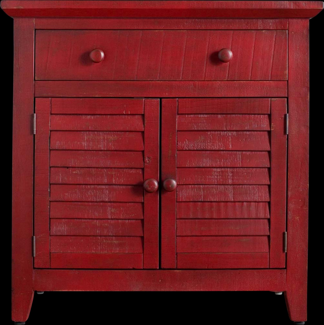 Basilwood Red Accent Cabinet - Thumbnail - Image 3