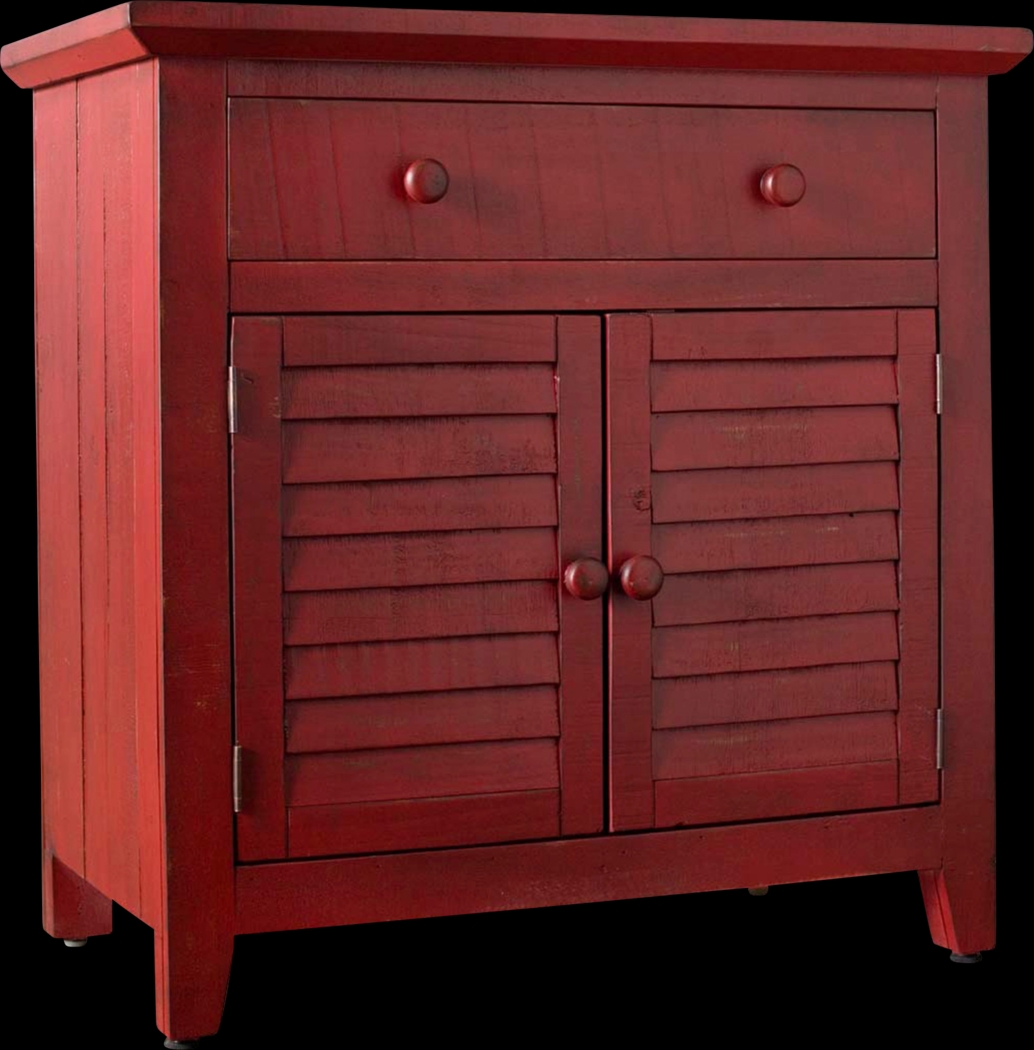Basilwood Red Accent Cabinet - Thumbnail - Image 1