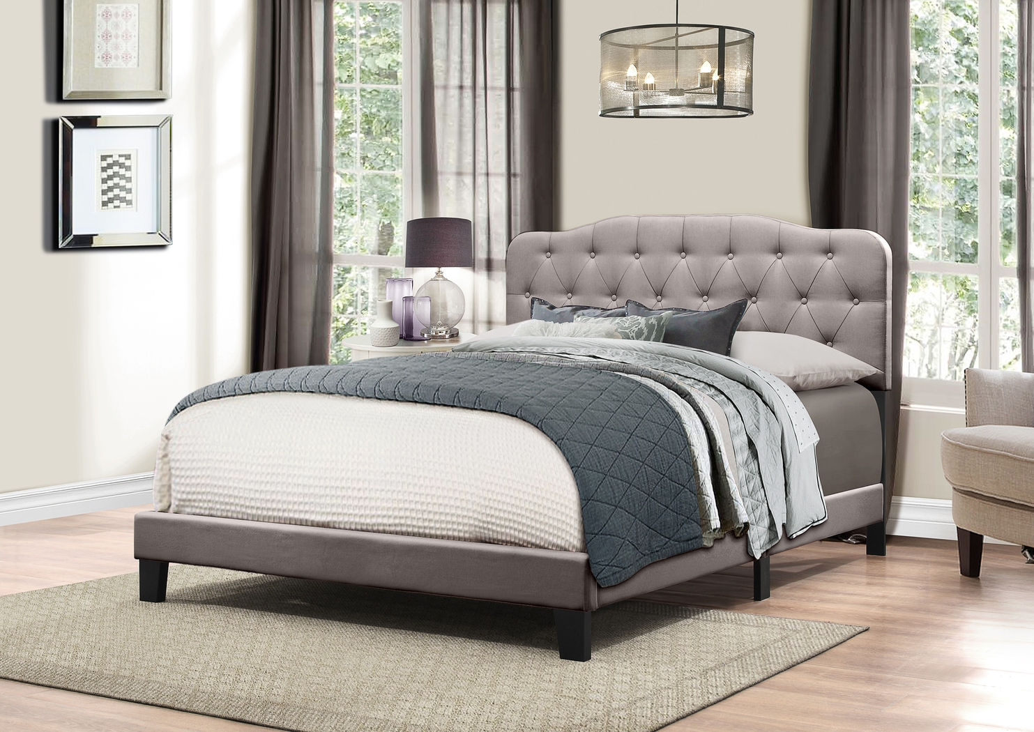 Basingfield Stone Queen Bed - Thumbnail - Image 1