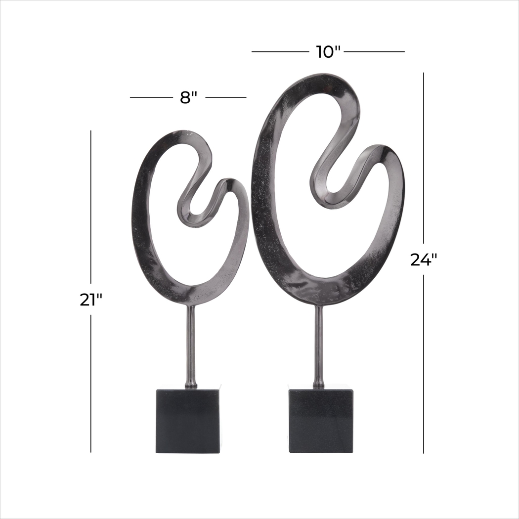 Baspo Black Sculpture, Set of 2 - Thumbnail - Image 7