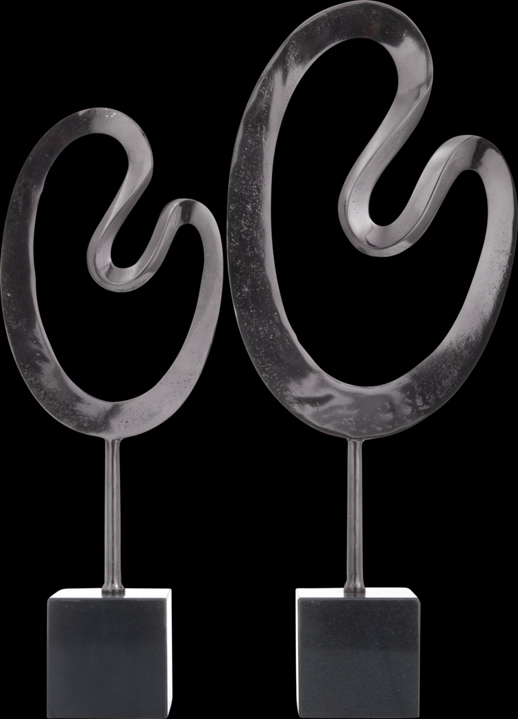 Baspo Black Sculpture, Set of 2 - Thumbnail - Image 1