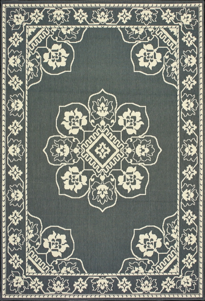 Bassbrook Gray 7'10 x 10'10 Indoor/Outdoor Rug - Thumbnail - Image 1