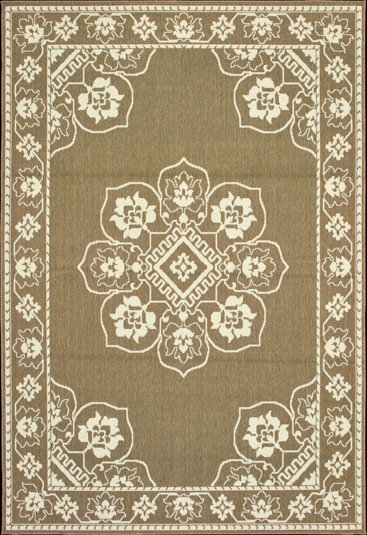 Bassbrook Tan 6'7 x 9'6 Indoor/Outdoor Rug - Thumbnail - Image 1