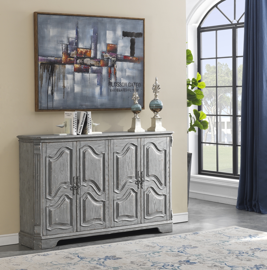 Bassdale Gray Credenza - Thumbnail - Image 4