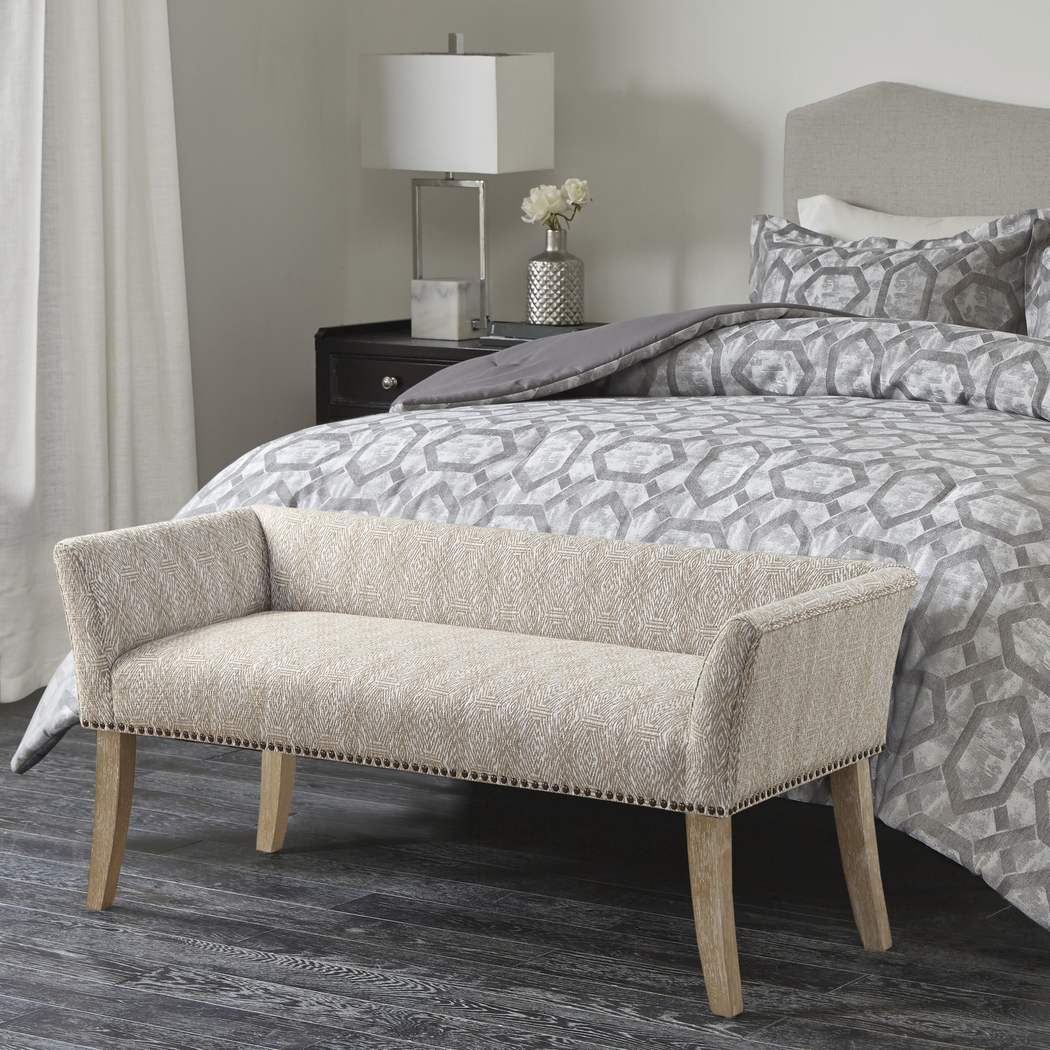 Bastgone Taupe Accent Bench - Thumbnail - Image 8