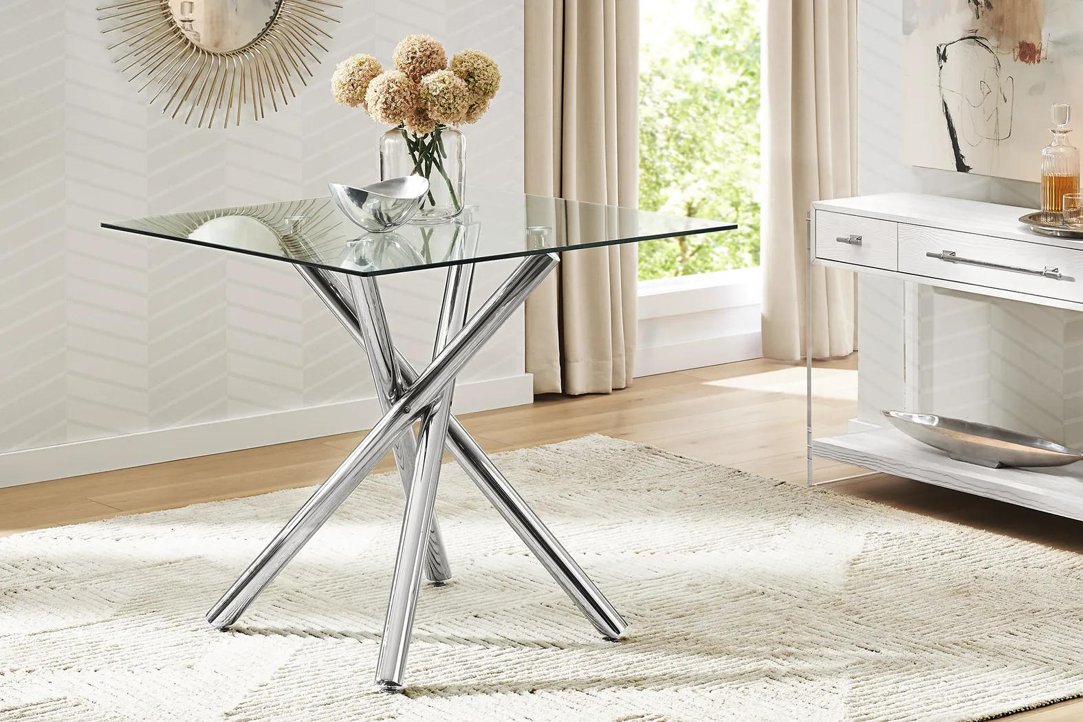 Bastone Silver 5 Pc Counter Height Dining Room - Thumbnail - Image 3