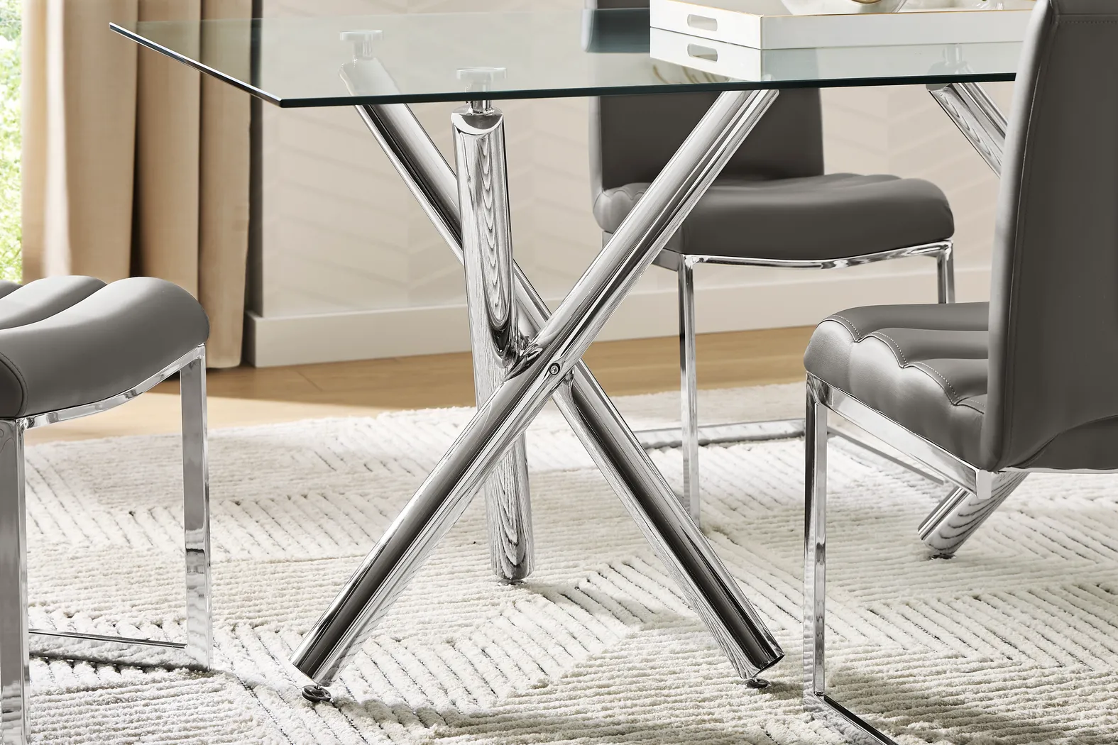 Bastone Silver 5 Pc Dining Room - Thumbnail - Image 4