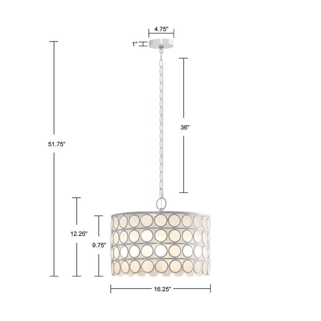Bates Edge White Chandelier - Thumbnail - Image 5