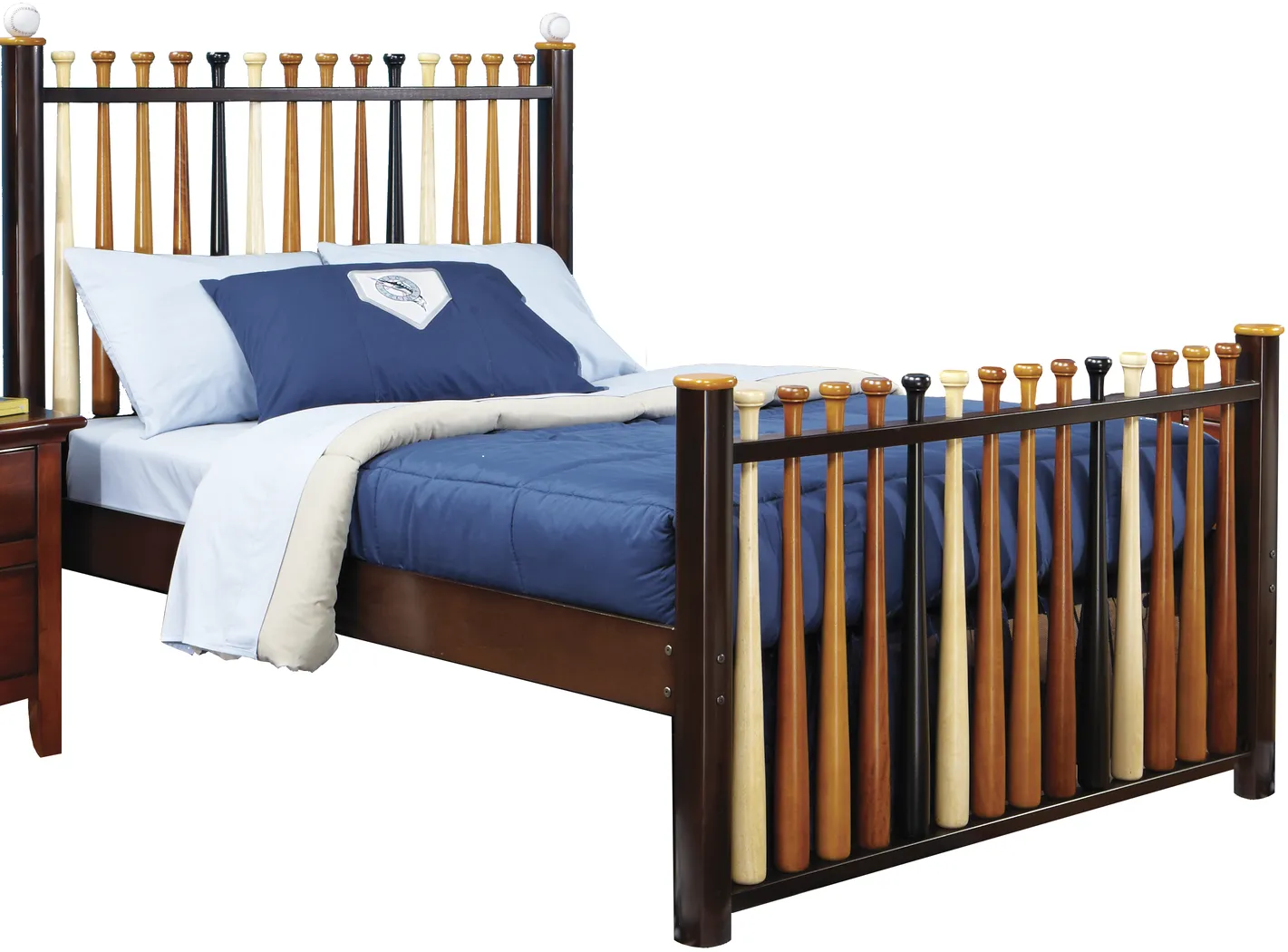 Batter Up Cherry 3 Pc Full Baseball Bed - Thumbnail - Image 1
