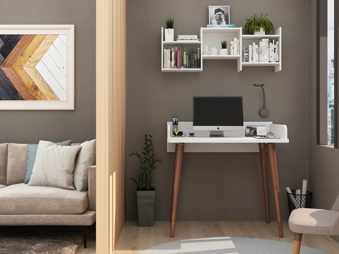 Battista Lane White Desk - Thumbnail - Image 8