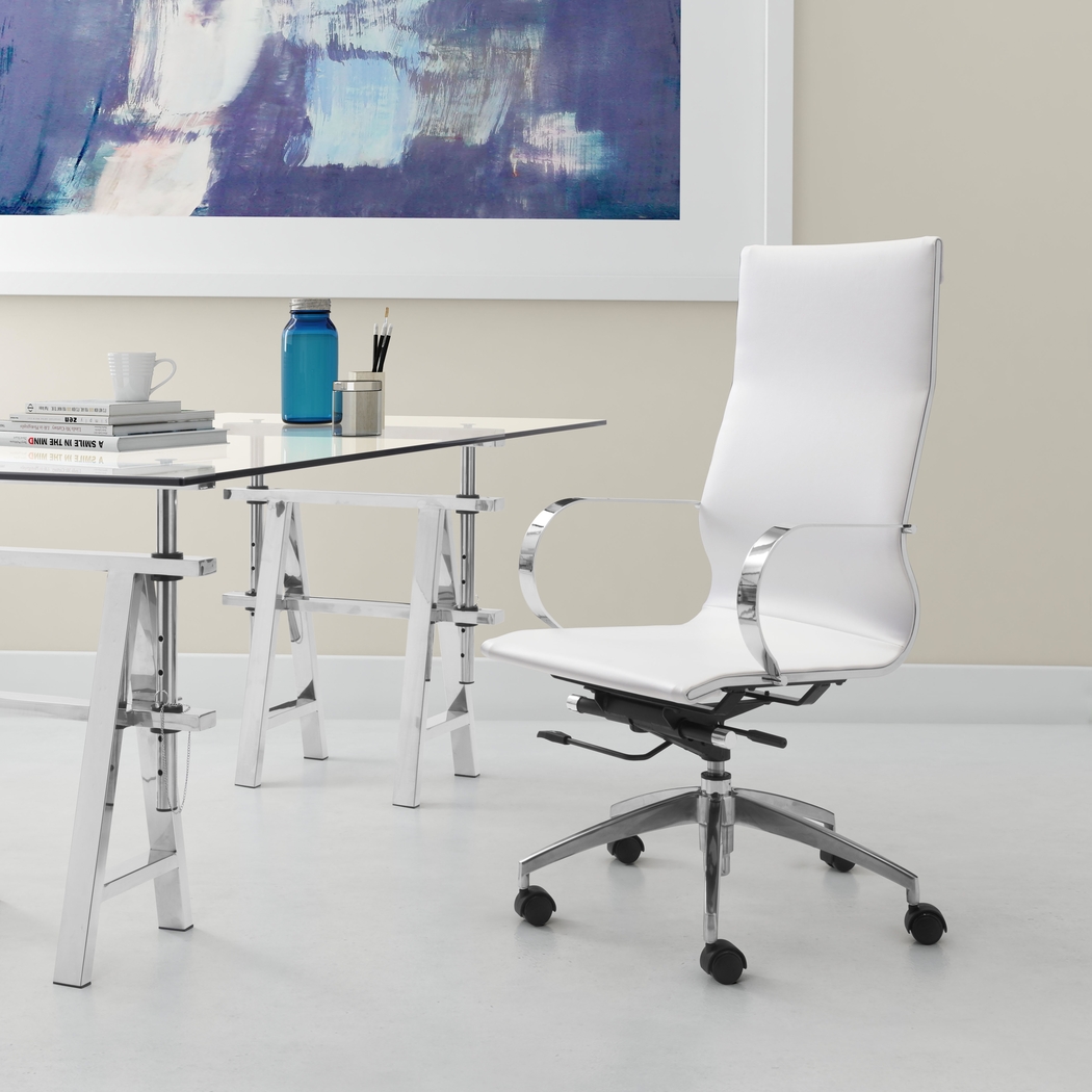 Battlecreek White Office Chair - Thumbnail - Image 5