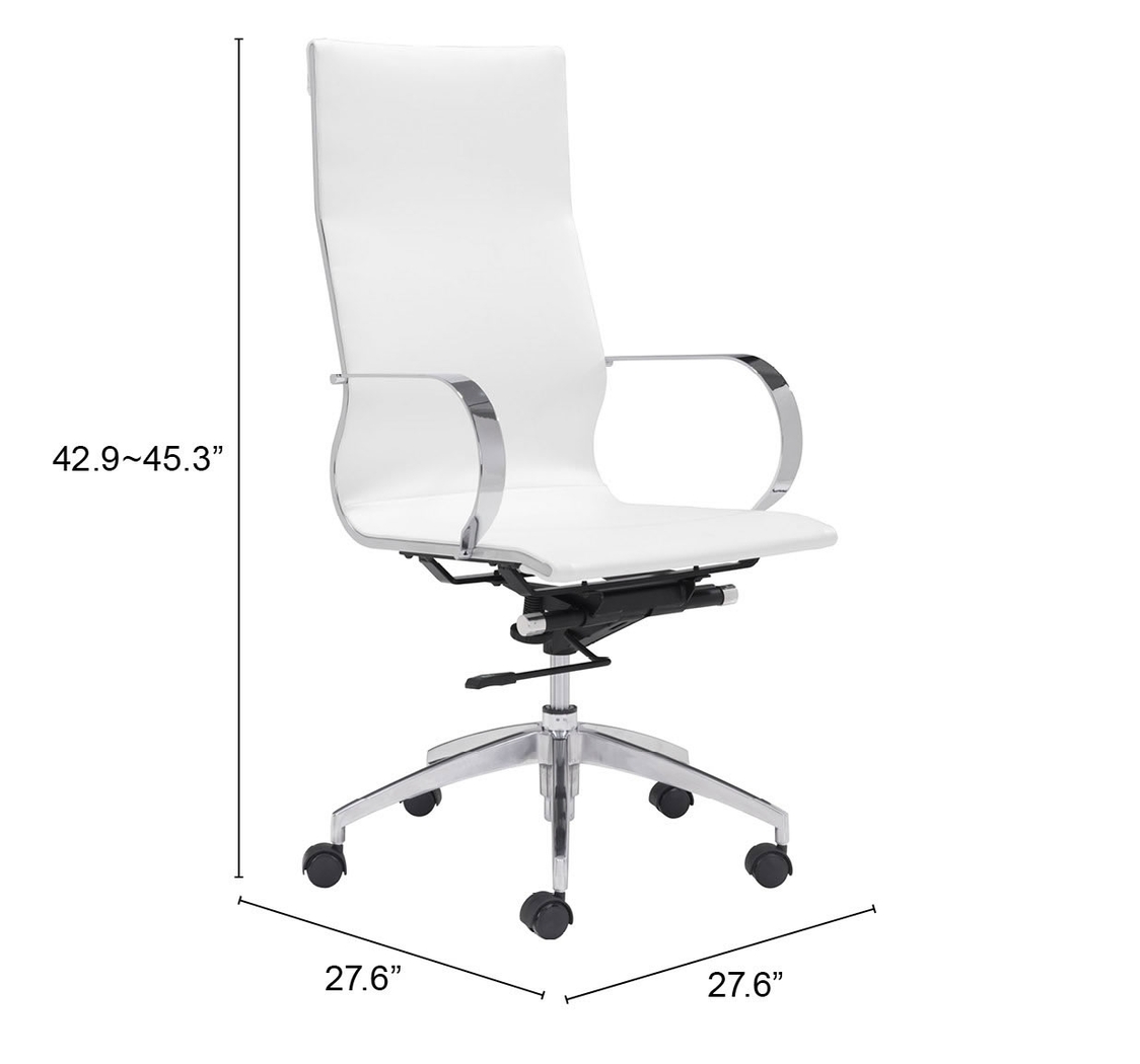 Battlecreek White Office Chair - Thumbnail - Image 6