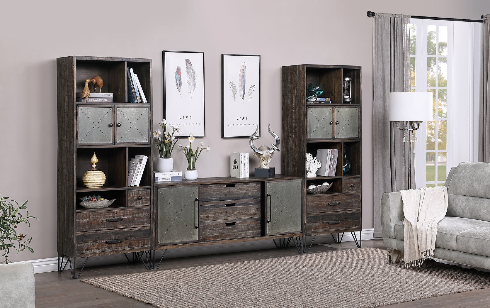 Battleoak Brown Bookcase - Thumbnail - Image 5