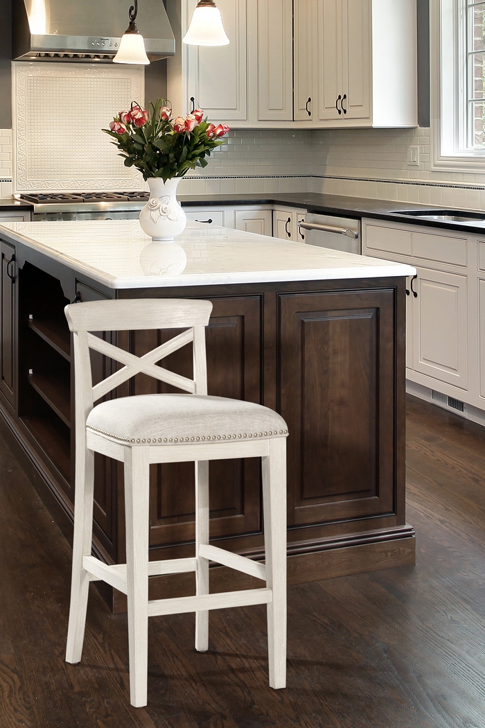 Battsford White Barstool, Set of 2 - Thumbnail - Image 7