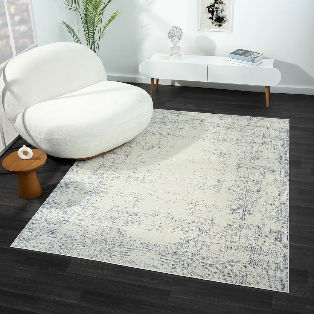 Baturu Blue/Gray 5'3 x 7' Rug - Thumbnail - Image 2