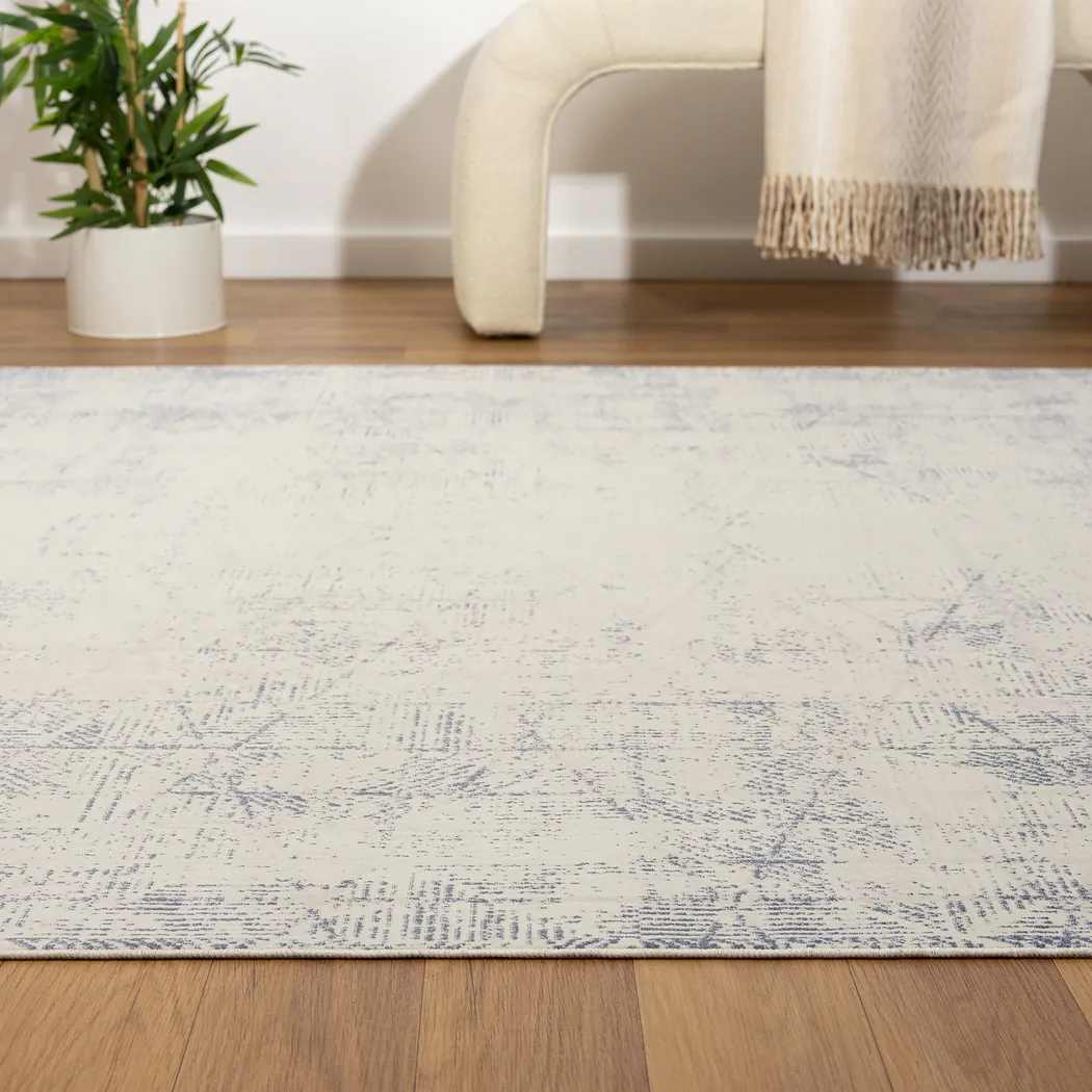 Baturu Blue/Gray 5'3 x 7' Rug - Thumbnail - Image 4