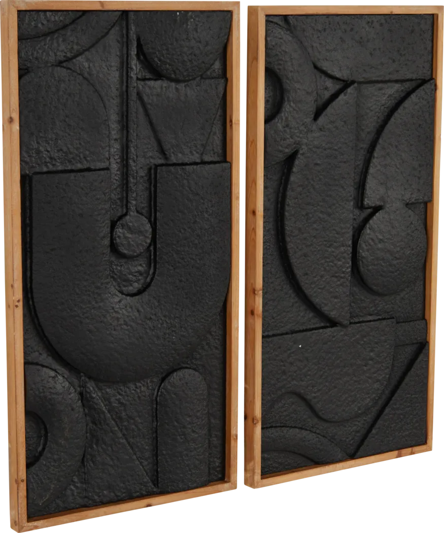 Bauer Black Wall Decor, Set of 2 - Image 5