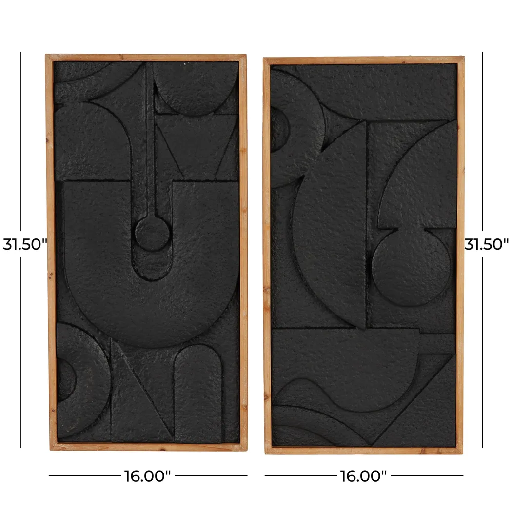 Bauer Black Wall Decor, Set of 2 - Image 7