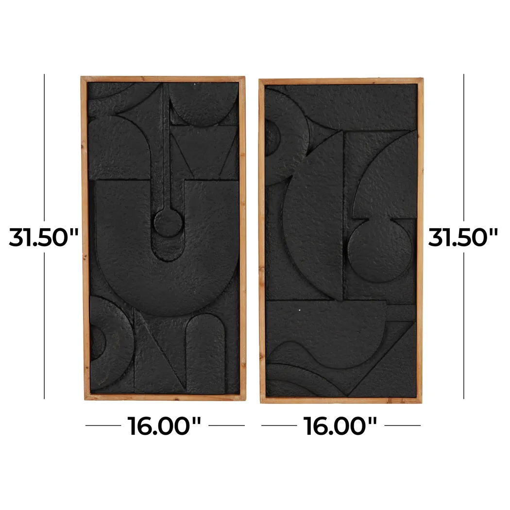 Bauer Black Wall Decor, Set of 2 - Image 8