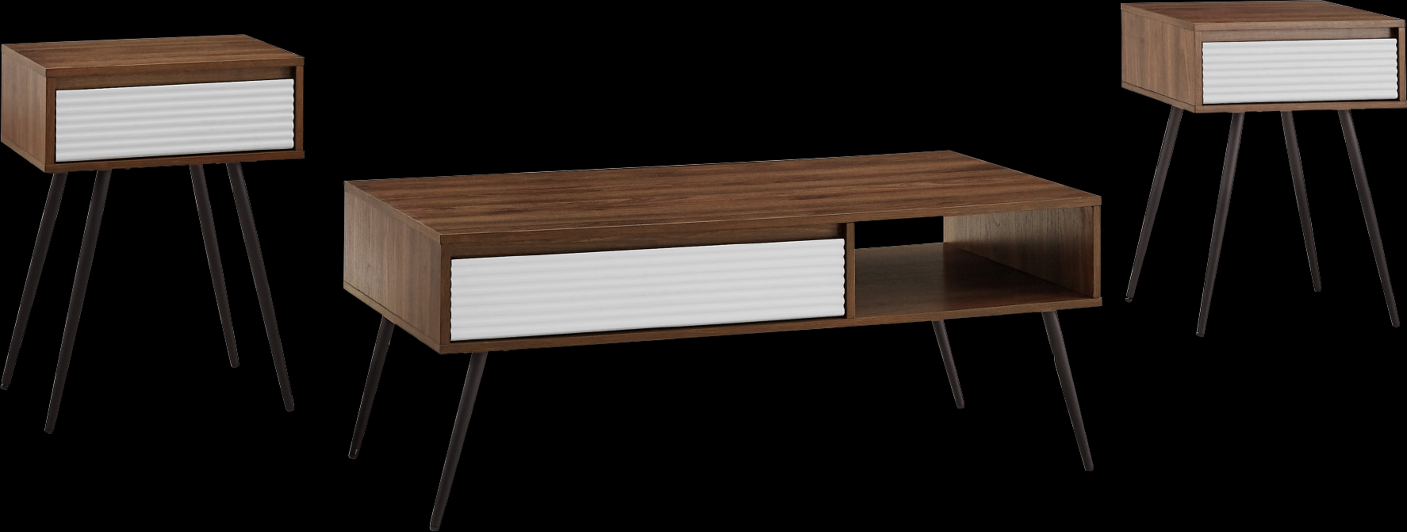 Bauerle White Cocktail Table Set - Thumbnail - Image 1