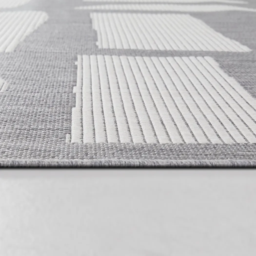 Bauform Silver 7'10 x 10' Indoor/Outdoor Rug - Thumbnail - Image 5