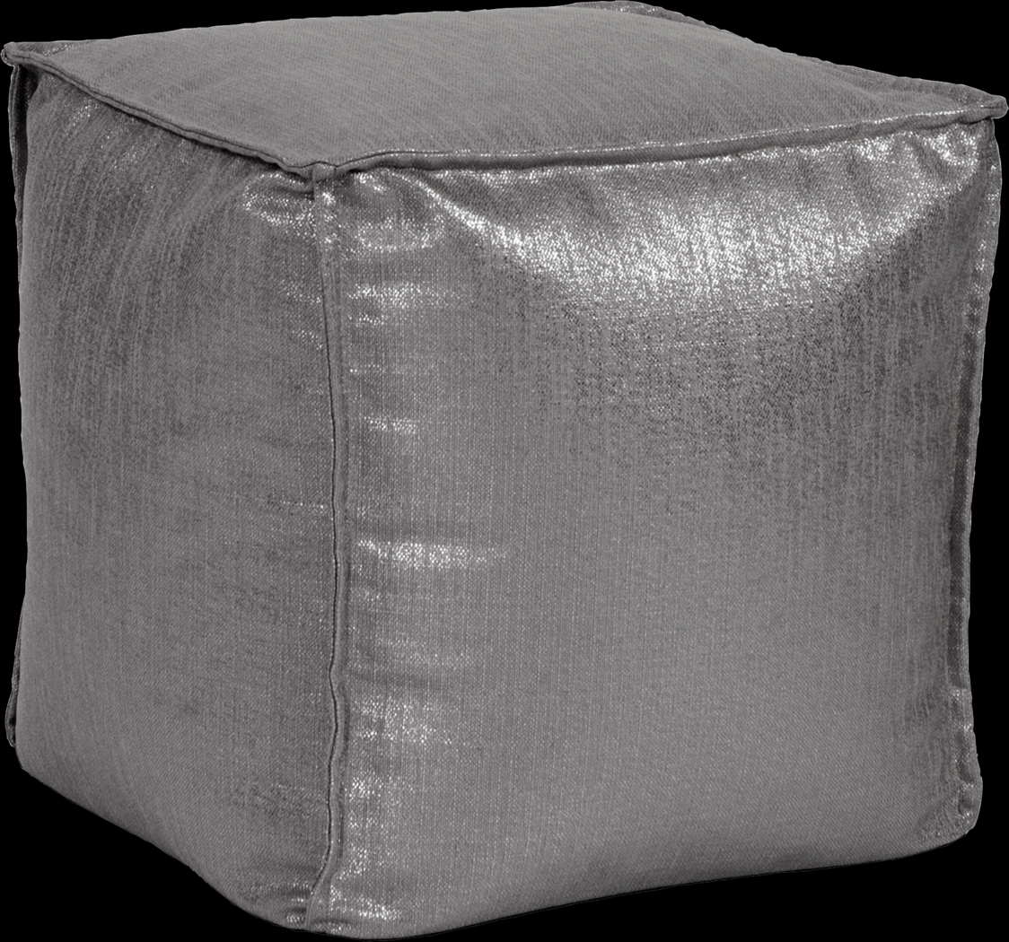Bauman Dark Gray Pouf - Thumbnail - Image 1