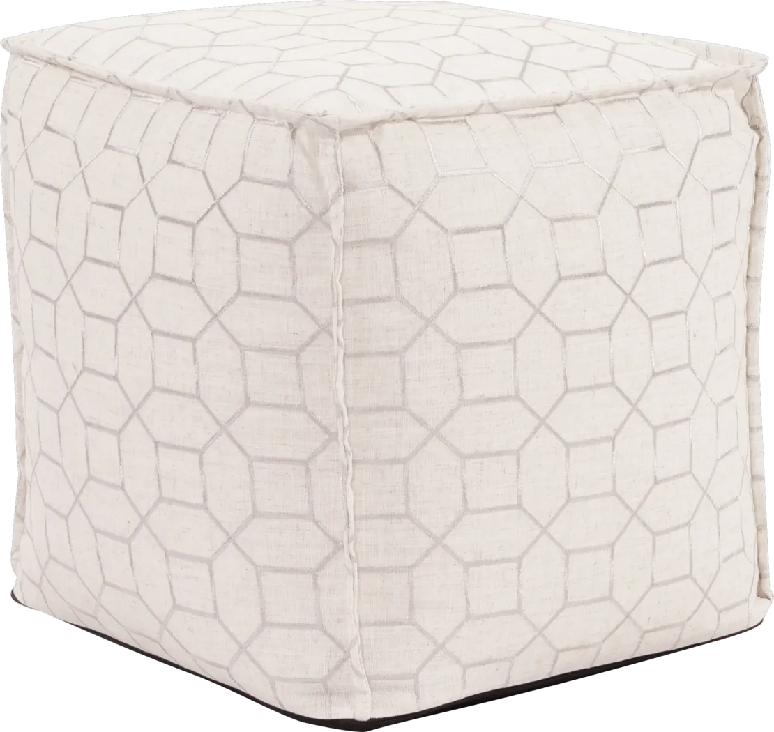 Bauman Ivory Pouf - Thumbnail - Image 1