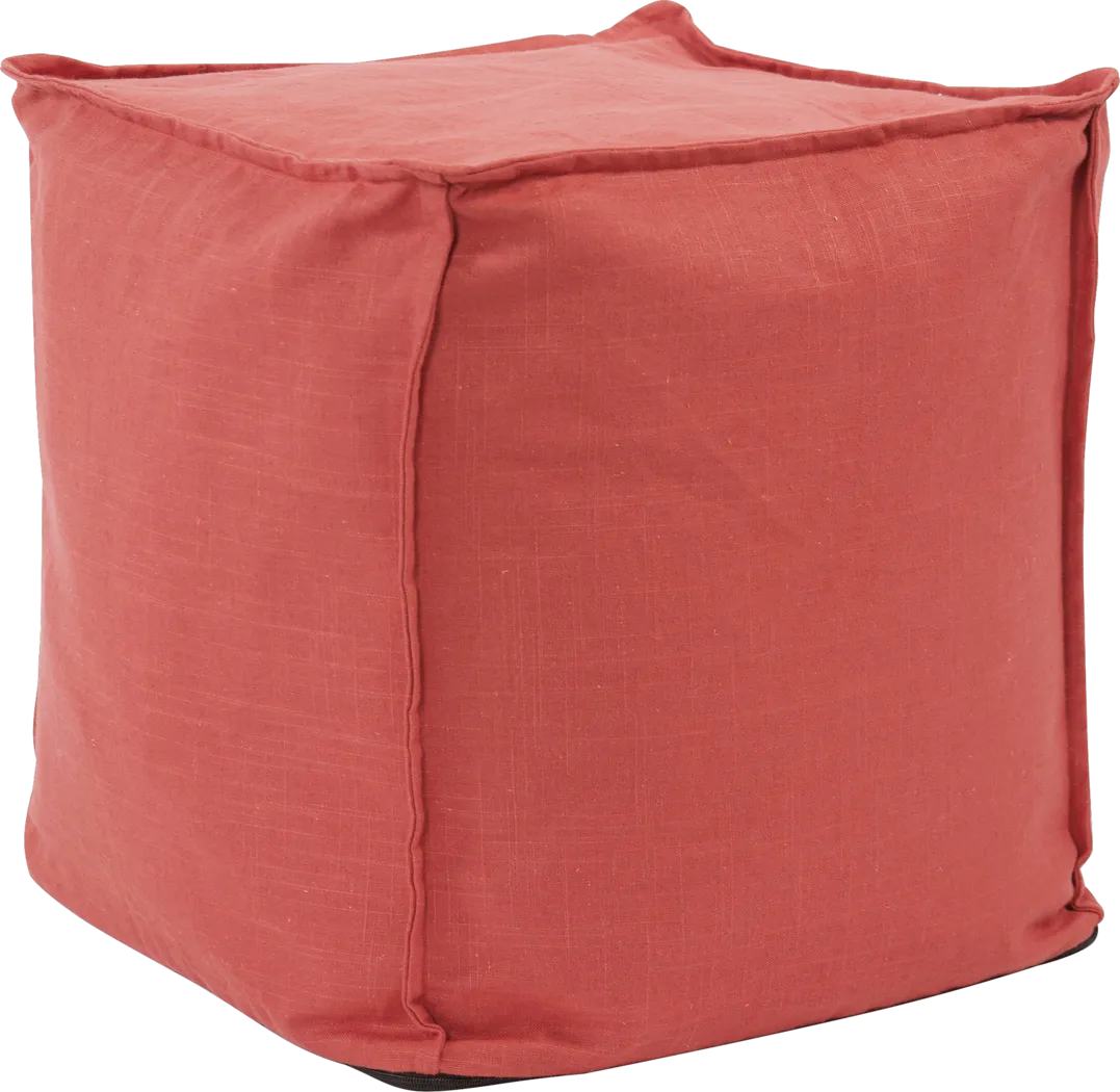 Bauman Red Pouf - Thumbnail - Image 1