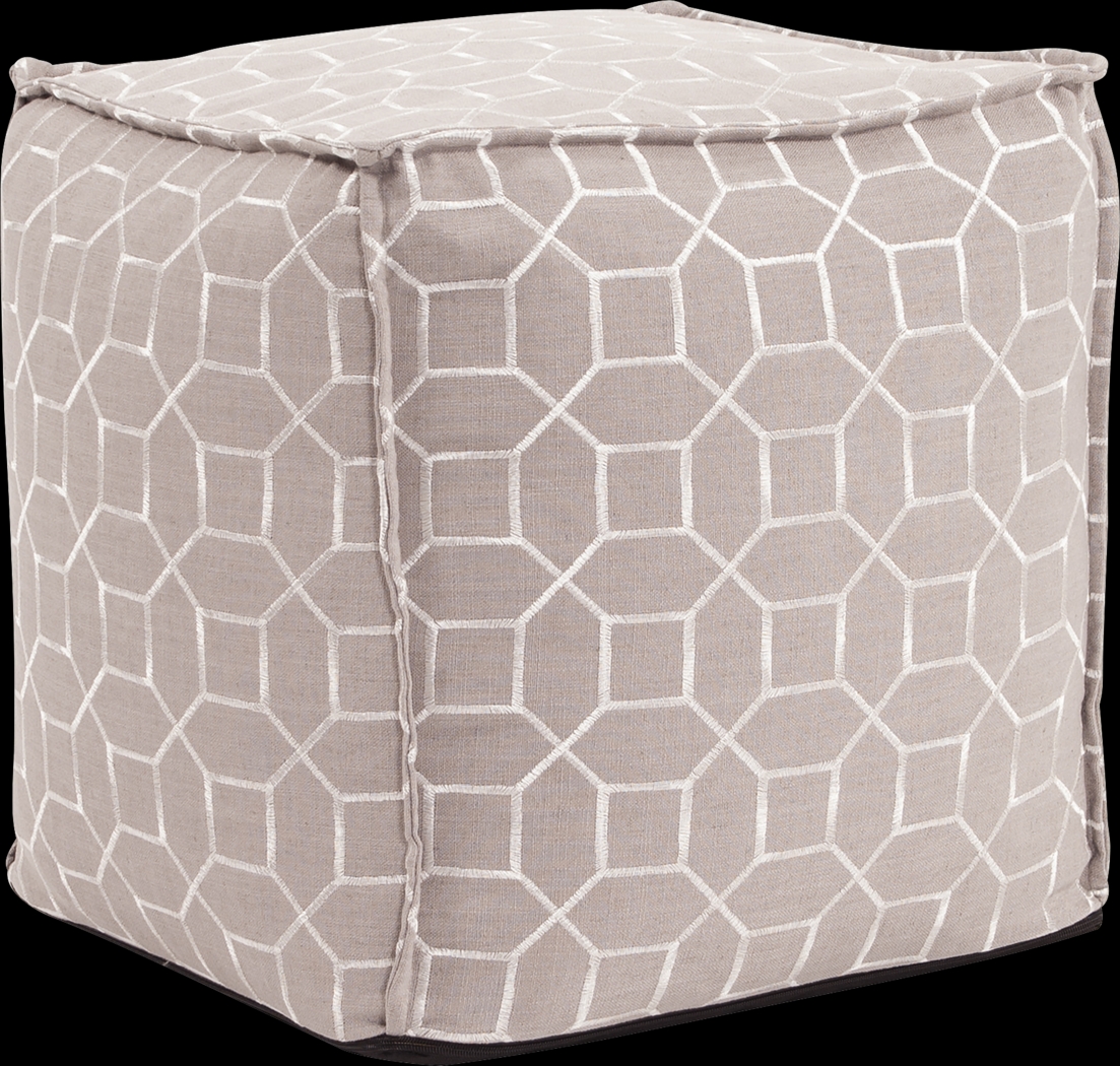 Bauman Slate Pouf - Thumbnail - Image 1