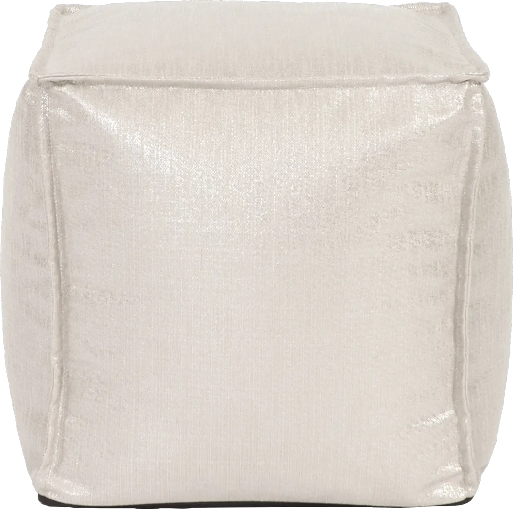Bauman White Pouf - Thumbnail - Image 2