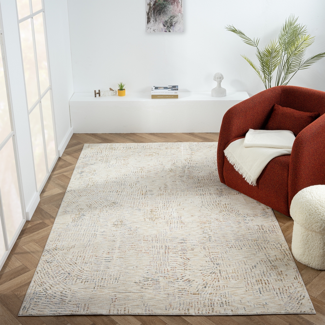 Baxmark Gray/Ivory 5' x 8' Rug - Thumbnail - Image 3