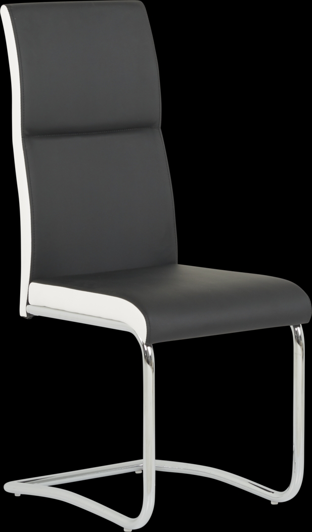 Bay City Silver 5 Pc Dining Room with Black Chairs - Thumbnail - Image 3