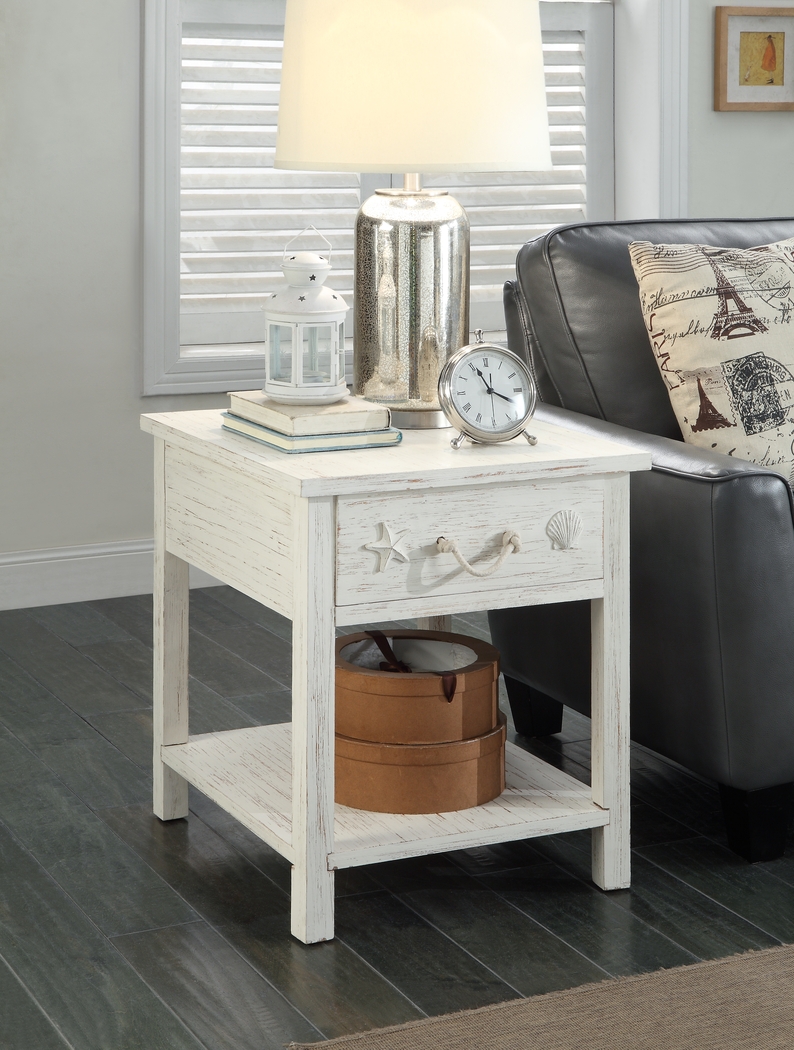 Bay Life White End Table - Thumbnail - Image 2