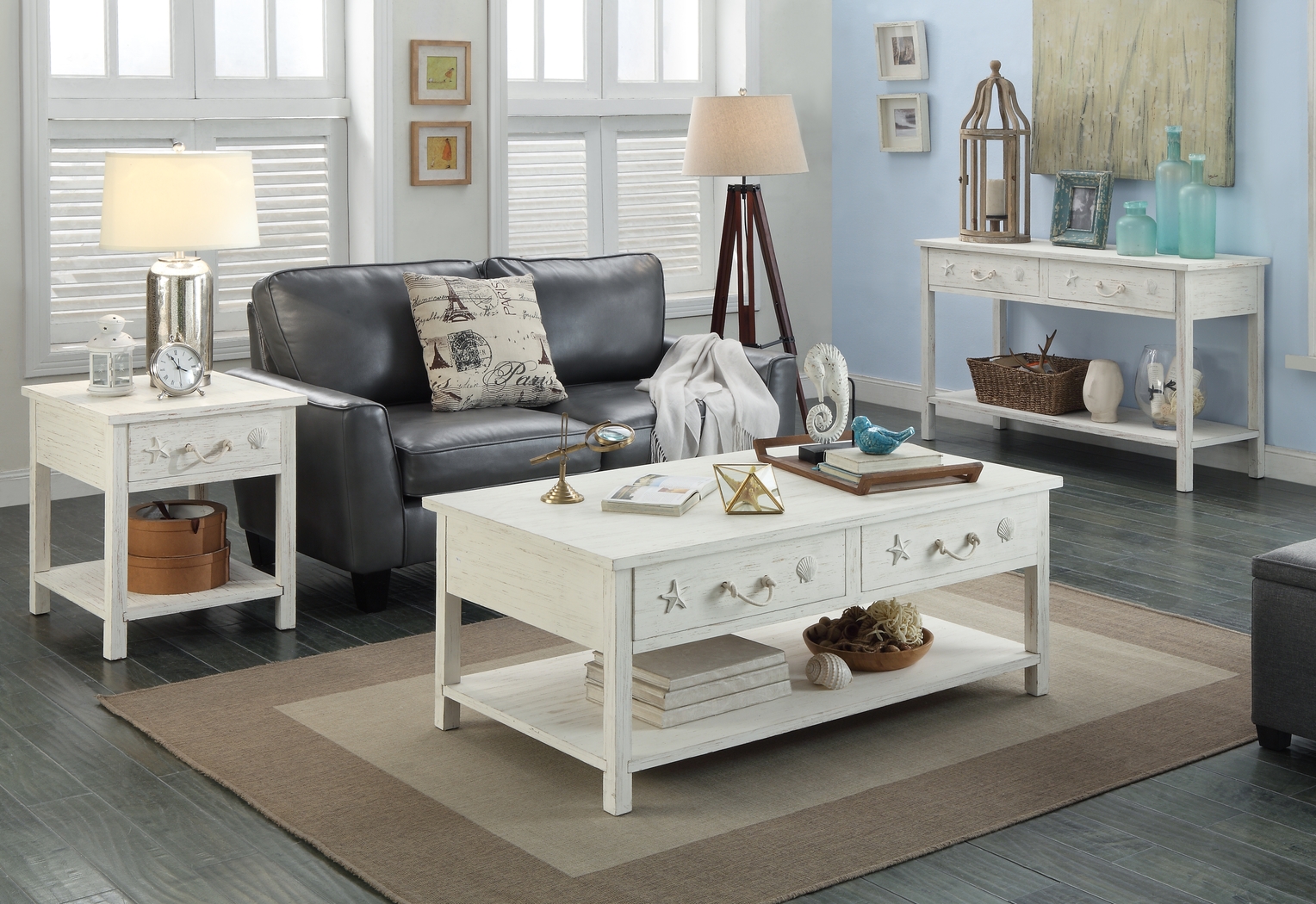 Bay Life White End Table - Thumbnail - Image 3