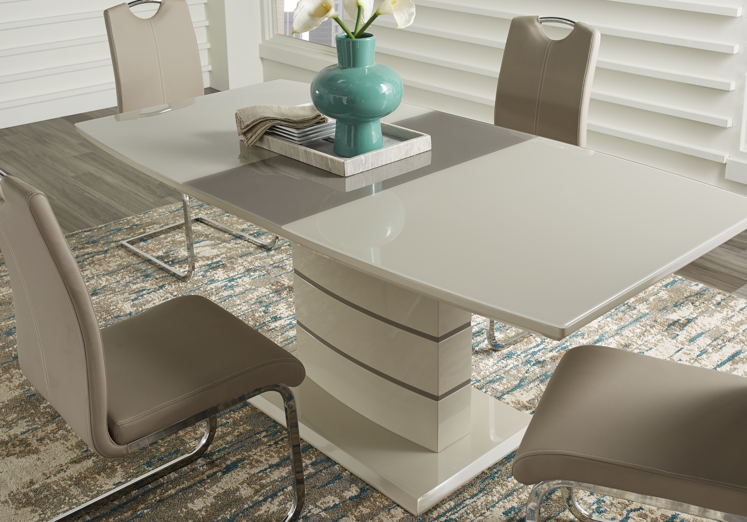 Bay Ridge Champagne 5 Pc Dining Room - Thumbnail - Image 2