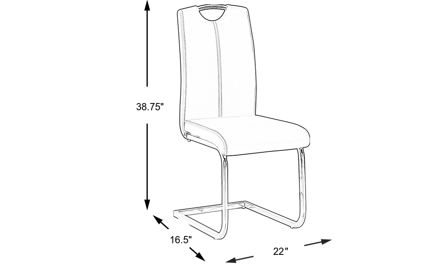 Dimension Image. Please refer to the Dimension Tab on this page for dimension details.