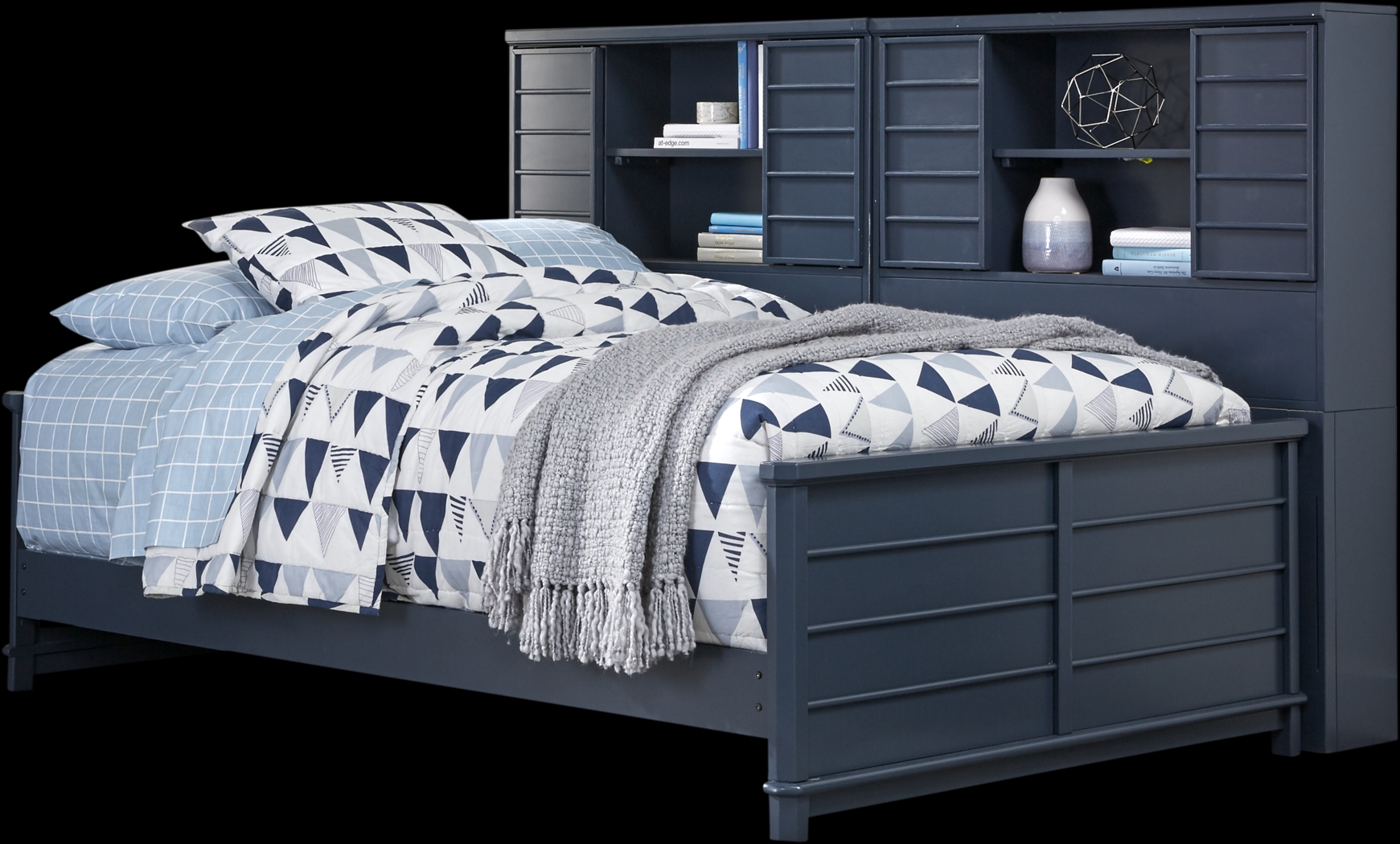 Bay Street Blue 5 Pc Full Bookcase Daybed - Thumbnail - Image 1