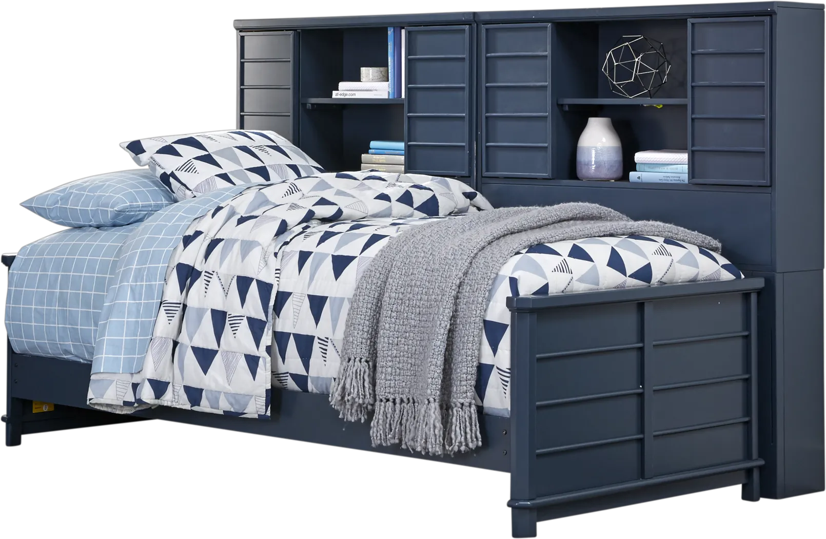 Bay Street Blue 5 Pc Twin Bookcase Daybed - Thumbnail - Image 1